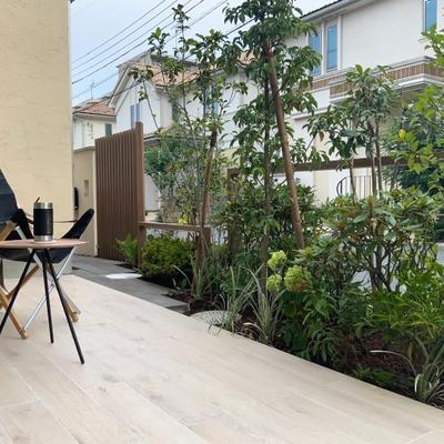 埼玉県　デザインフレームの素敵なお庭のリフォーム外構工事